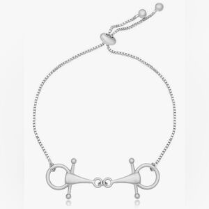 Gorgeous Neiman Marcus Silver Horse Bit Slide Bracelet